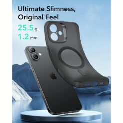 ESR รุ่น Zero Clear Case (HaloLock) - เคส iPhone 16 Plus - สี Frosted Black