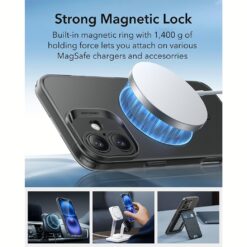 ESR รุ่น Zero Clear Case (HaloLock) - เคส iPhone 16 Plus - สี Frosted Black