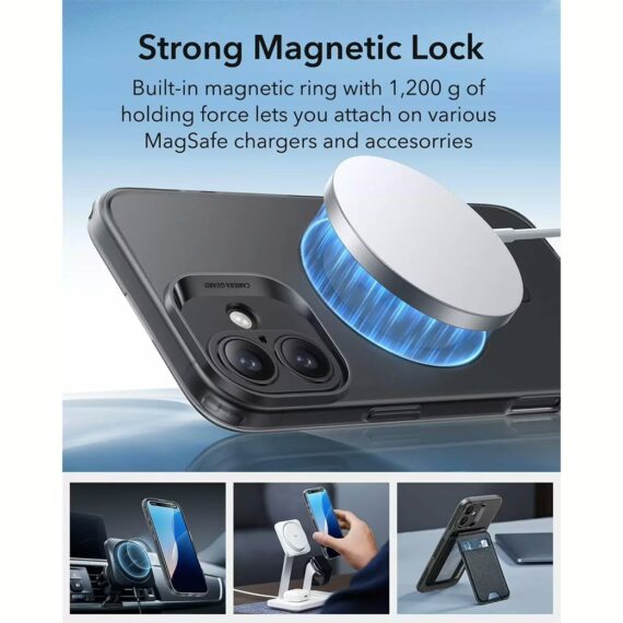 ESR รุ่น Zero Clear Case (HaloLock) - เคส iPhone 16 - สี Frosted Black - Image 5