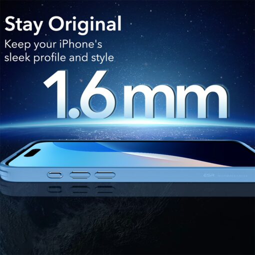 ESR รุ่น Classic Hybrid Case (HaloLock) - เคส iPhone 16 - สี Clear Blue - Image 8