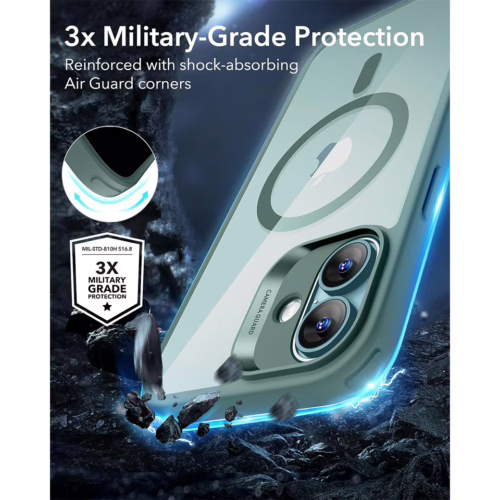 ESR รุ่น Classic Hybrid Case (HaloLock) - เคส iPhone 16 - สี Clear Green