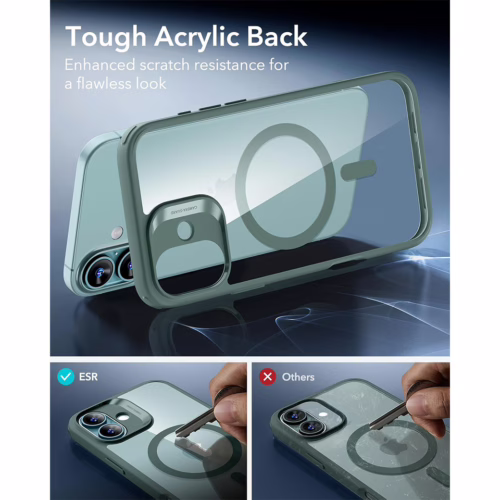 ESR รุ่น Classic Hybrid Case (HaloLock) - เคส iPhone 16 - สี Clear Green