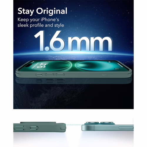 ESR รุ่น Classic Hybrid Case (HaloLock) - เคส iPhone 16 - สี Clear Green