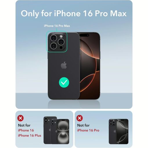 ESR รุ่น Cloud Soft Case with Stash Stand (HaloLock) - เคส iPhone 16 Pro Max - สี Black - Image 2