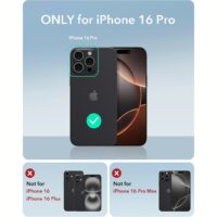 ESR รุ่น Cloud Soft Case with Stash Stand (HaloLock) - เคส iPhone 16 Pro - สี Black