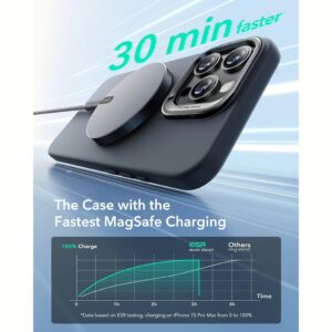 ESR รุ่น Cloud Soft Case with Stash Stand (HaloLock) - เคส iPhone 16 Pro - สี Black
