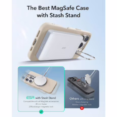 ESR รุ่น Cloud Soft Case with Stash Stand (HaloLock) - เคส iPhone 16 Pro Max - สี Light Tan