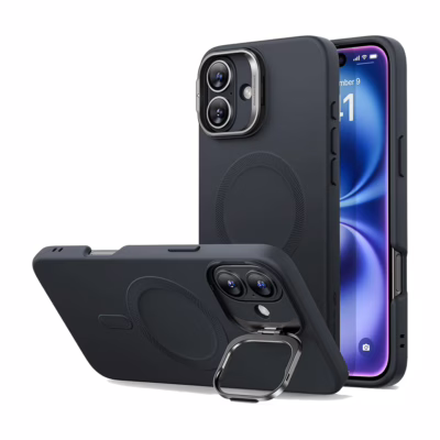 ESR รุ่น Cloud Soft Case with Stash Stand (HaloLock) - เคส iPhone 16 - สี Black