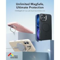 ESR รุ่น Cloud Soft Case with Stash Stand (HaloLock) - เคส iPhone 16 - สี Black