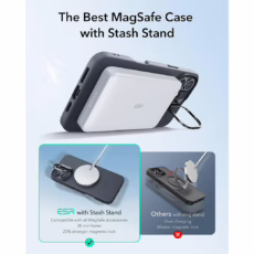 ESR รุ่น Cloud Soft Case with Stash Stand (HaloLock) - เคส iPhone 16 Plus - สี Black