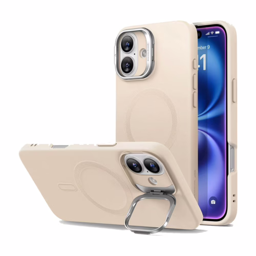 ESR รุ่น Cloud Soft Case with Stash Stand (HaloLock) - เคส iPhone 16 - สี Light Tan