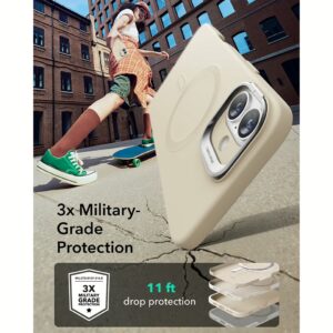 ESR รุ่น Cloud Soft Case with Stash Stand (HaloLock) - เคส iPhone 16 Plus - สี Light Tan 11 ESR รุ่น Cloud Soft Case with Stash Stand (HaloLock) - เคส iPhone 16 Plus - สี Light Tan