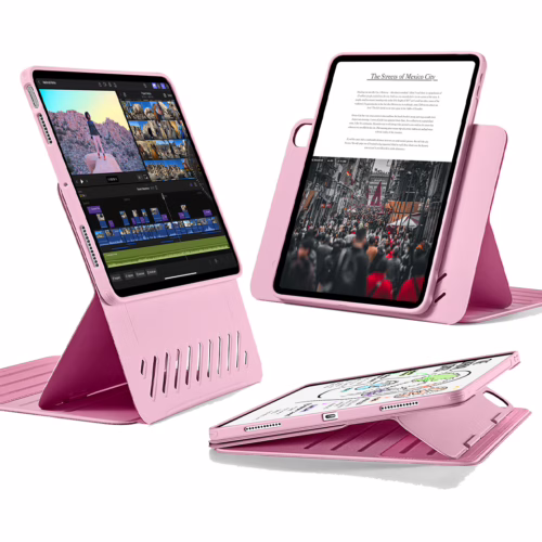 ESR รุ่น Shift Magnetic Case - เคส iPad Air 11" (2025/2024), iPad Air 10.9" (5th/4th Gen), iPad Pro 11" (1st Gen) - สี Pink