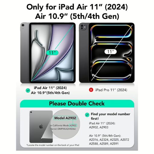 ESR รุ่น Shift Magnetic Case - เคส iPad Air 11" (2025/2024), iPad Air 10.9" (5th/4th Gen), iPad Pro 11" (1st Gen) - สี Pink - Image 2