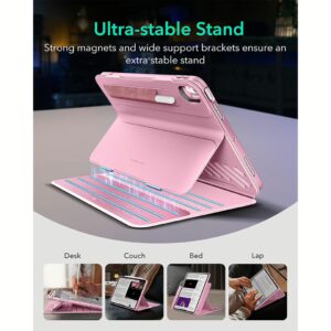 ESR รุ่น Shift Magnetic Case - เคส iPad Air 11" (2025/2024), iPad Air 10.9" (5th/4th Gen), iPad Pro 11" (1st Gen) - สี Pink