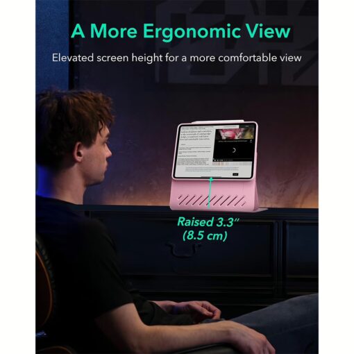 ESR รุ่น Shift Magnetic Case - เคส iPad Air 11" (2025/2024), iPad Air 10.9" (5th/4th Gen), iPad Pro 11" (1st Gen) - สี Pink - Image 5