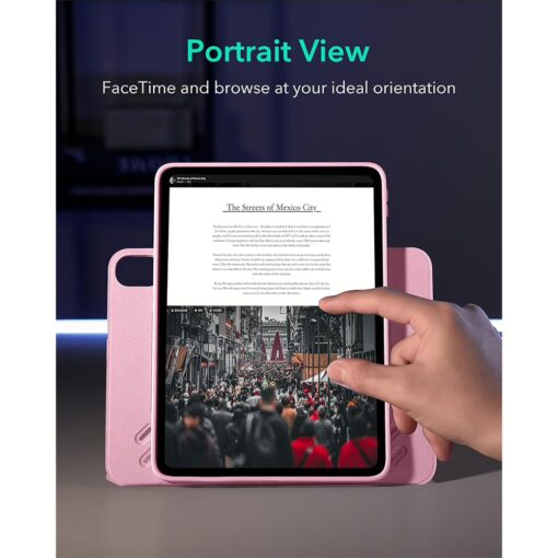 ESR รุ่น Shift Magnetic Case - เคส iPad Air 11" (2025/2024), iPad Air 10.9" (5th/4th Gen), iPad Pro 11" (1st Gen) - สี Pink - Image 6
