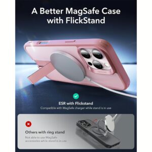 ESR รุ่น Boost Flickstand Case (HaloLock) - เคส iPhone 16 Pro - สี Frosted Pink 12 ESR รุ่น Boost Flickstand Case (HaloLock) - เคส iPhone 16 Pro - สี Frosted Pink