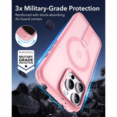ESR รุ่น Boost Flickstand Case (HaloLock) - เคส iPhone 16 Pro - สี Frosted Pink