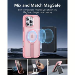 ESR รุ่น Boost Flickstand Case (HaloLock) - เคส iPhone 16 Pro - สี Frosted Pink 15 ESR รุ่น Boost Flickstand Case (HaloLock) - เคส iPhone 16 Pro - สี Frosted Pink