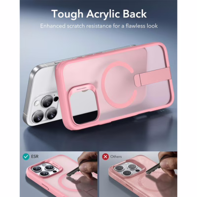 ESR รุ่น Boost Flickstand Case (HaloLock) - เคส iPhone 16 Pro - สี Frosted Pink