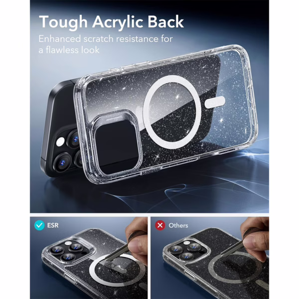 ESR รุ่น Classic Hybrid Case (HaloLock) - เคส iPhone 16 Pro - สี Clear Shimmer