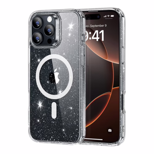 ESR รุ่น Classic Hybrid Case (HaloLock) - เคส iPhone 16 Pro Max - สี Clear Shimmer