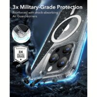 ESR รุ่น Classic Hybrid Case (HaloLock) - เคส iPhone 16 Pro Max - สี Clear Shimmer