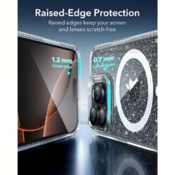 ESR รุ่น Classic Hybrid Case (HaloLock) - เคส iPhone 16 Pro Max - สี Clear Shimmer
