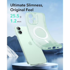 ESR รุ่น Zero Clear Case (HaloLock) - เคส iPhone 16 Plus - สี Frosted Green