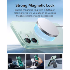 ESR รุ่น Zero Clear Case (HaloLock) - เคส iPhone 16 Plus - สี Frosted Green