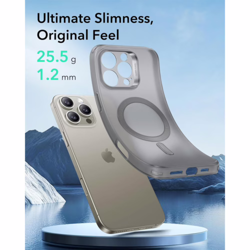 ESR รุ่น Zero Clear Case (HaloLock) - เคส iPhone 16 Pro - สี Frosted Grey