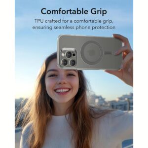 ESR รุ่น Zero Clear Case (HaloLock) - เคส iPhone 16 Pro - สี Frosted Grey