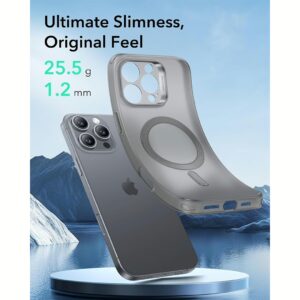 ESR รุ่น Zero Clear Case (HaloLock) - เคส iPhone 16 Pro Max - สี Frosted Grey 9 ESR รุ่น Zero Clear Case (HaloLock) - เคส iPhone 16 Pro Max - สี Frosted Grey