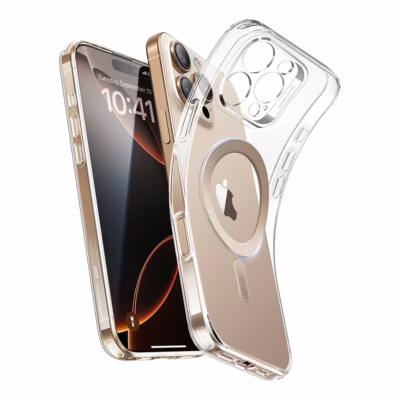 ESR รุ่น Zero Clear Case (HaloLock) - เคส iPhone 16 Pro Max - สี Desert Titanium Ring