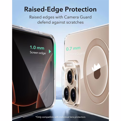 ESR รุ่น Zero Clear Case (HaloLock) - เคส iPhone 16 Pro Max - สี Desert Titanium Ring