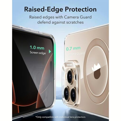 ESR รุ่น Zero Clear Case (HaloLock) - เคส iPhone 16 Pro Max - สี Desert Titanium Ring - Image 6