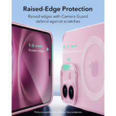 ESR รุ่น Zero Clear Case (HaloLock) - เคส iPhone 16 Plus - สี Frosted Pink