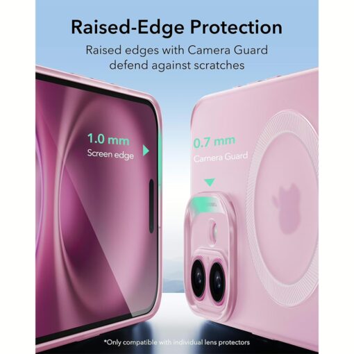 ESR รุ่น Zero Clear Case (HaloLock) - เคส iPhone 16 Plus - สี Frosted Pink - Image 7