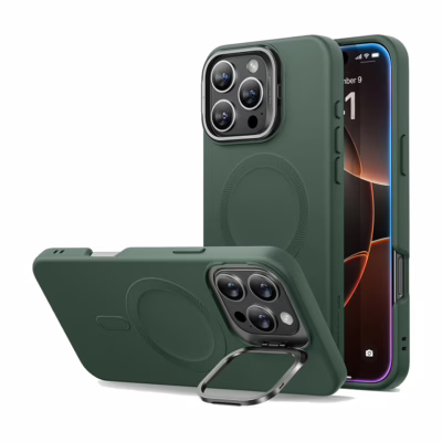 ESR รุ่น Cloud Soft Case with Stash Stand (HaloLock) - เคส iPhone 16 Pro Max - สี Green