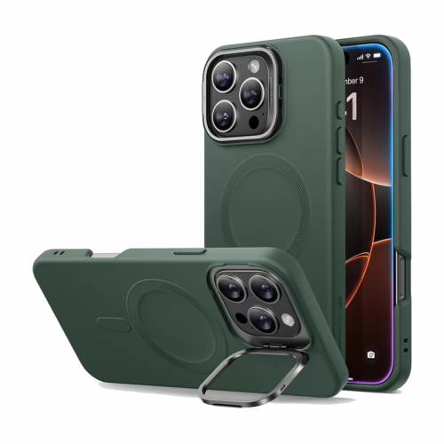 ESR รุ่น Cloud Soft Case with Stash Stand (HaloLock) - เคส iPhone 16 Pro Max - สี Green