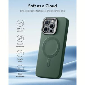 ESR รุ่น Cloud Soft Case with Stash Stand (HaloLock) - เคส iPhone 16 Pro Max - สี Green