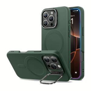 ESR รุ่น Cloud Soft Case with Stash Stand (HaloLock) - เคส iPhone 16 Pro - สี Green