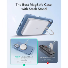 ESR รุ่น Cloud Soft Case with Stash Stand (HaloLock) - เคส iPhone 16 - สี Light Blue