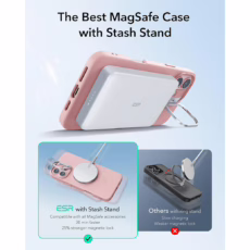 ESR รุ่น Cloud Soft Case with Stash Stand (HaloLock) - เคส iPhone 16 - สี Pink