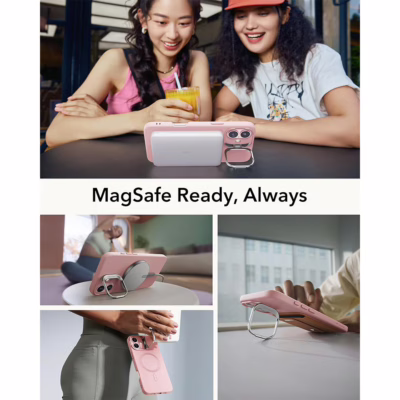 ESR รุ่น Cloud Soft Case with Stash Stand (HaloLock) - เคส iPhone 16 - สี Pink