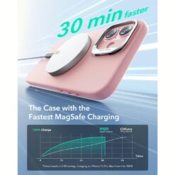 ESR รุ่น Cloud Soft Case with Stash Stand (HaloLock) - เคส iPhone 16 Plus - สี Pink