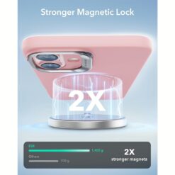 ESR รุ่น Cloud Soft Case with Stash Stand (HaloLock) - เคส iPhone 16 Plus - สี Pink