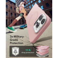 ESR รุ่น Cloud Soft Case with Stash Stand (HaloLock) - เคส iPhone 16 Pro - สี Pink
