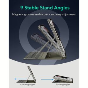 ESR รุ่น Shift Magnetic Case - เคส iPad Air 11" (2025/2024), iPad Air 10.9" (5th/4th Gen), iPad Pro 11" (1st Gen) - สี Titanium